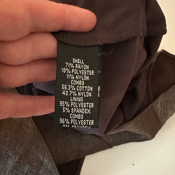 Adrianna Papell Brown Embroidered Floral Overlay Top Shimmer Tiered Dress NWT 6 - Picture 11 of 15